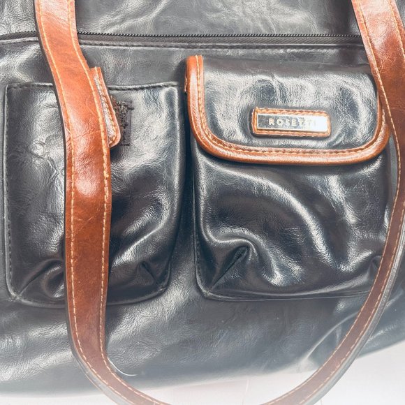 Rosetti Navy Faux Leather Tote Bag – Vintage Late 1990s / Early 2000s - Picture 4 of 12